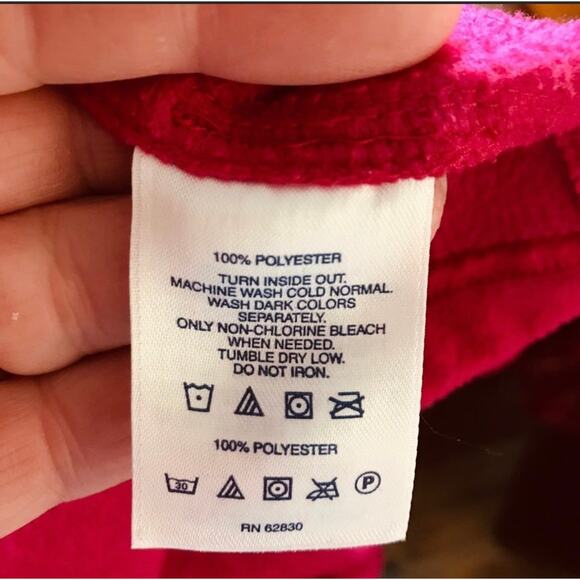 Lands’ End Textured Print Fleece Full ZIP Jacket - Picture 5 of 6